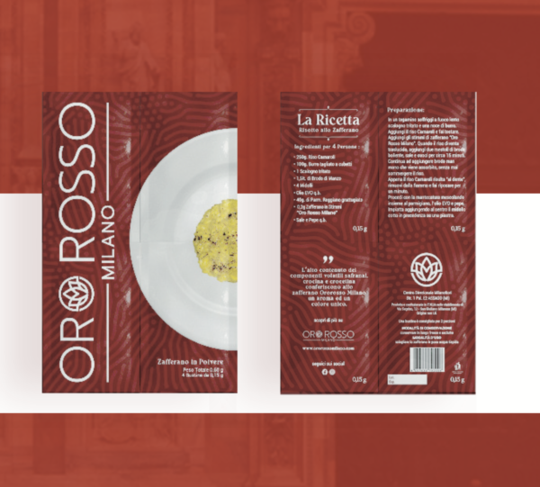 Polvere allo zafferano Oro Rosso Milano 4 bustine da 0,15g